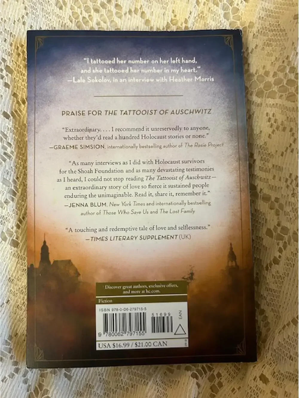 The Tattooist of Auschwitz by Heather Morris - Paperback Book